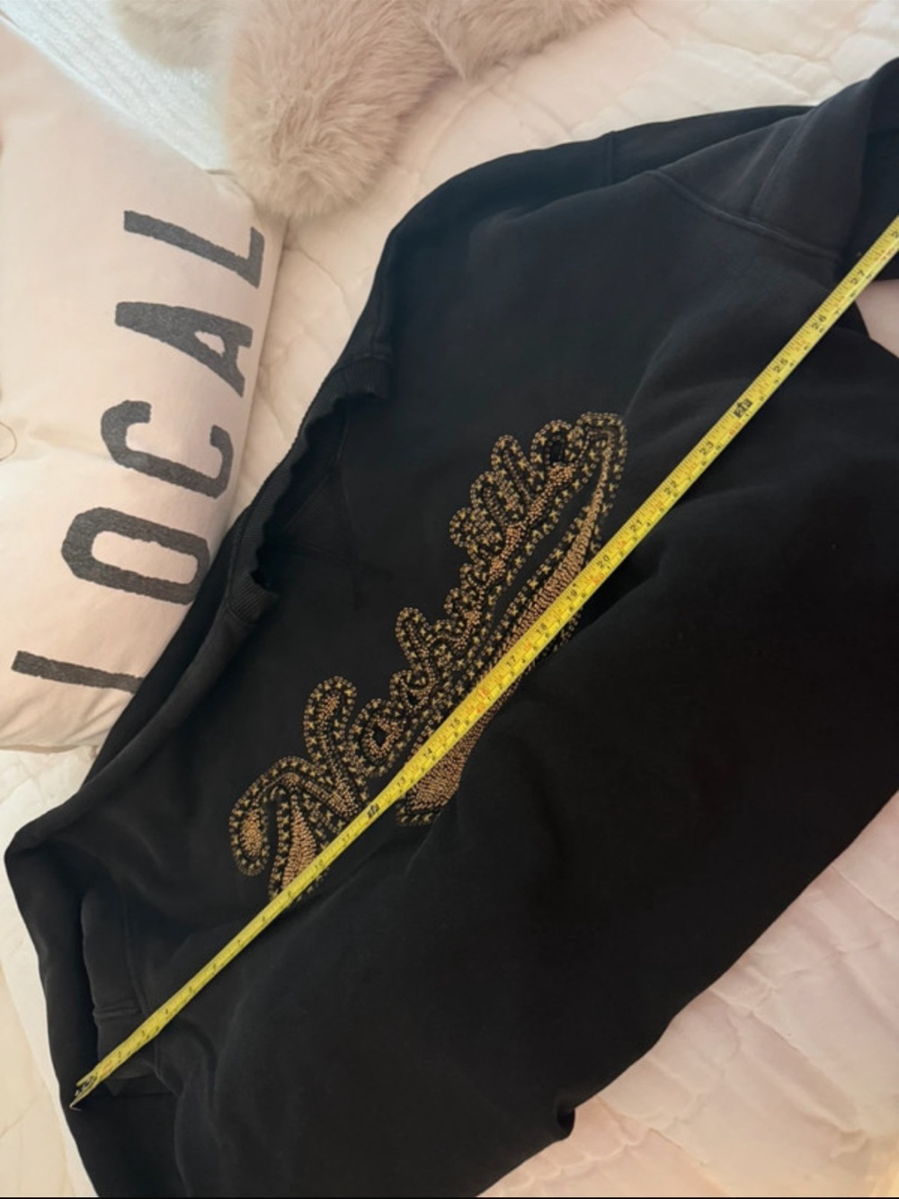Free people Bali Drifter Nashville Black Embellished Sweatshirt